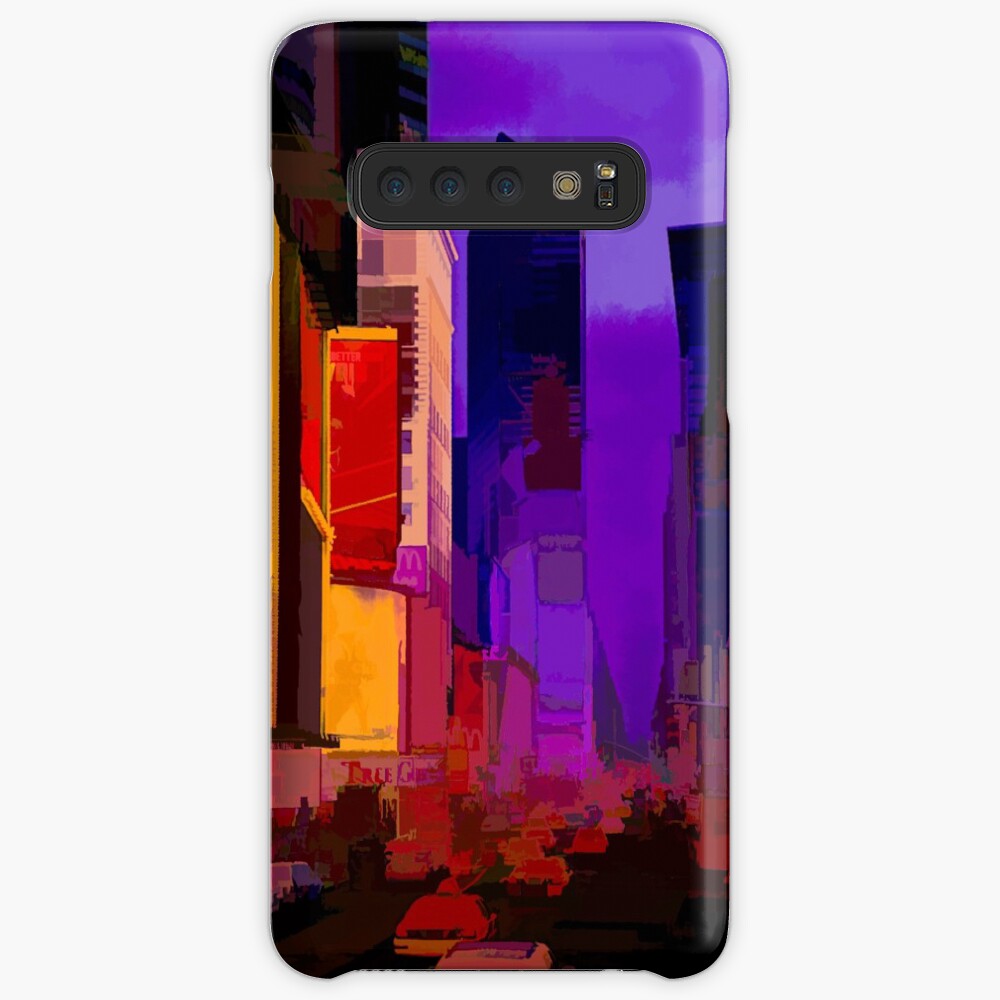 Times Square Broadway (colour pen & paint) Case & Skin for Samsung Galaxy