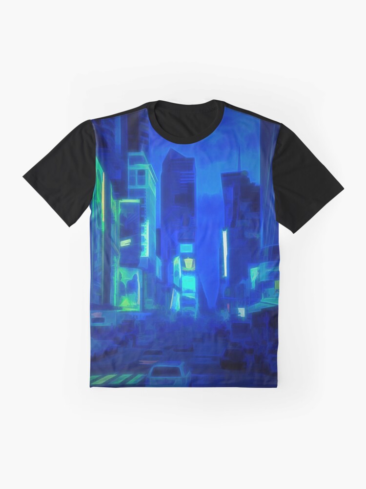 Alternate view of Times Square Broadway (colour paint & glow) Graphic T-Shirt