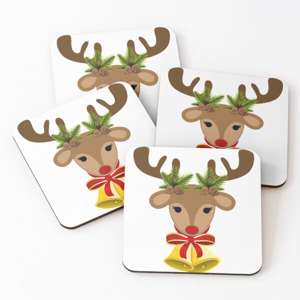 Item preview, reindeer face, crown, head pine cone designed and sold by atevern.