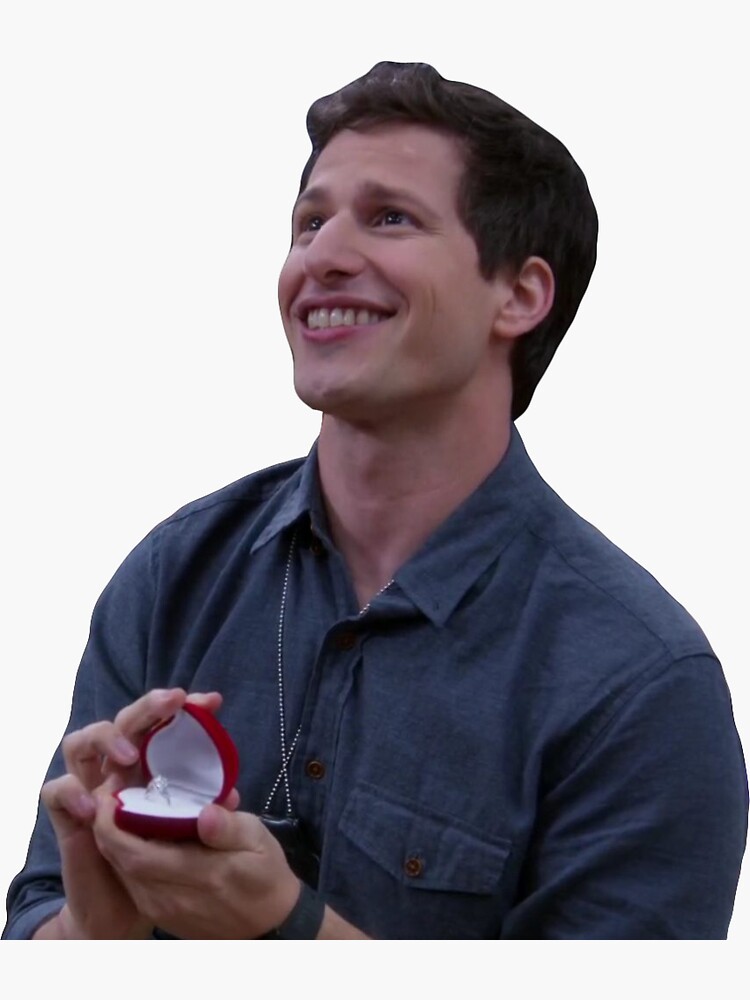 "Jake Peralta Proposing" Sticker for Sale by maxrhys Redbubble