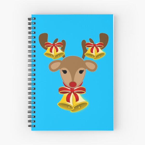 Item preview, reindeer face, crown, head golden bells designed and sold by atevern.