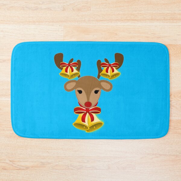 Item preview, reindeer face, crown, head golden bells designed and sold by atevern.