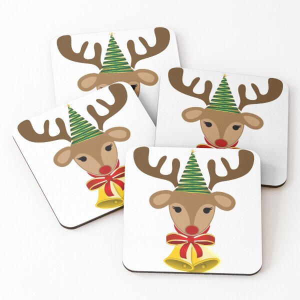 Item preview, reindeer face, crown, head christmas tree designed and sold by atevern.