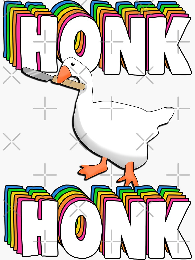 "Honk Honk Peace Was Never An Option Goose Knife Meme" Sticker for Sale