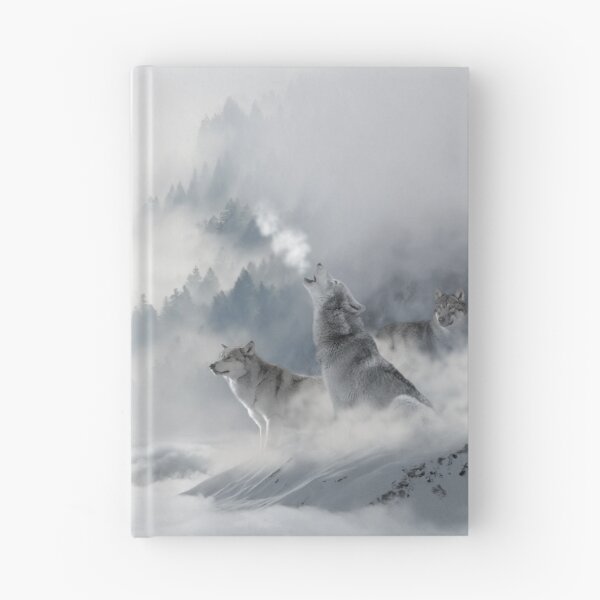 Item preview, Snowscape Wolves Hardcover Journal designed and sold by danbadgeruk.