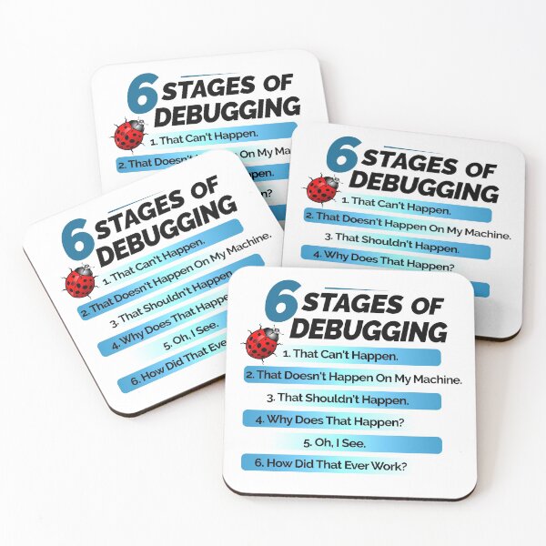 Item preview, Funny Computer Programmer Gift - Coder Gifts - Programming Gifts - Developer Gifts - 6 Stages Of Debugging designed and sold by kntranhoang.