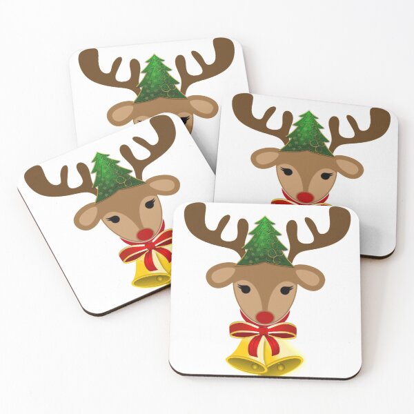 Item preview, reindeer face, crown, head christmas tree designed and sold by atevern.