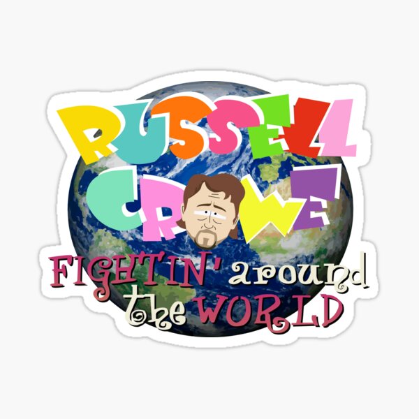Vista previa del artículo con la obra «Russel Crowe: Peleando alrededor del mundo (South Park)», diseñado y vendido por rubinho146.