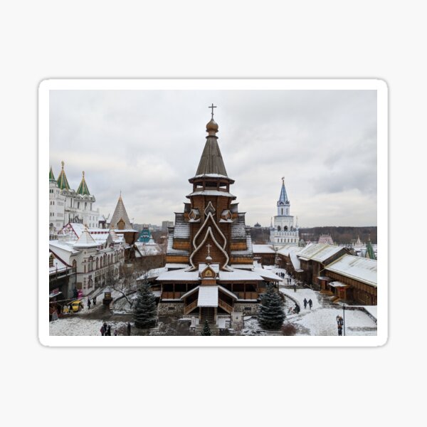 Izmaylovo Kremlin, Moscow in Winter Sticker