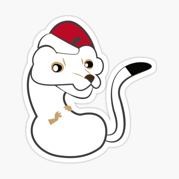 Elf Stoat Xmas Green Pegatina