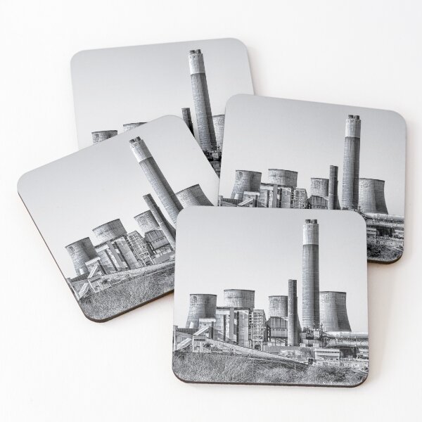Item preview, #196 Ratcliffe on Soar Power Station in Black and White designed and sold by phutball.