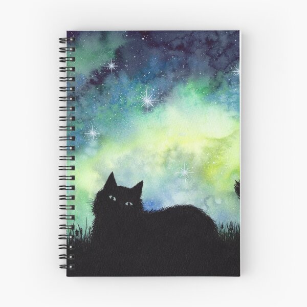 Item preview, Galaxy Sky and Cat Silhouette designed and sold by dragonstarart.