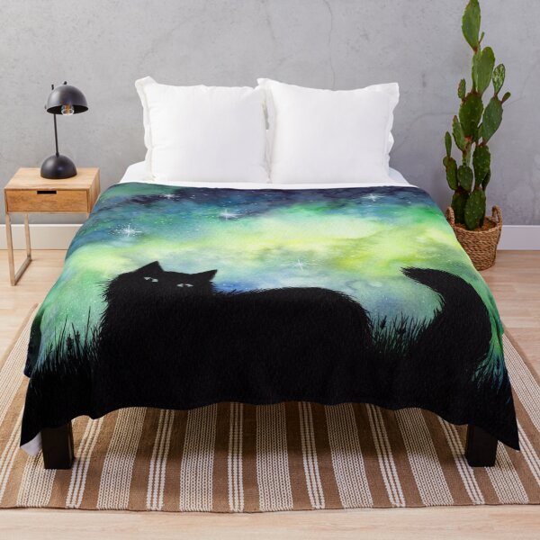 Item preview, Galaxy Sky and Cat Silhouette designed and sold by dragonstarart.