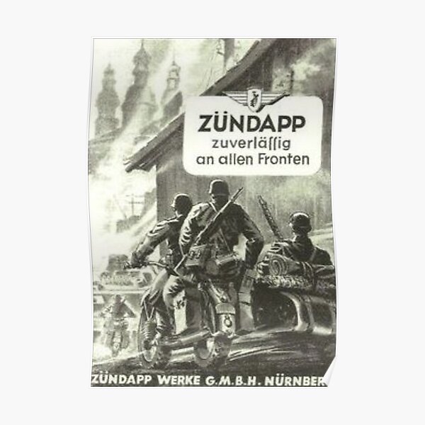 Zündapp Retro Vintage Motorrad Poster
