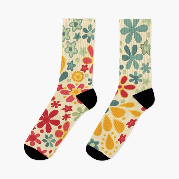 Artikelvorschau, Retro. Blumenmotive entworfen und verkauft von fuzzyfox.