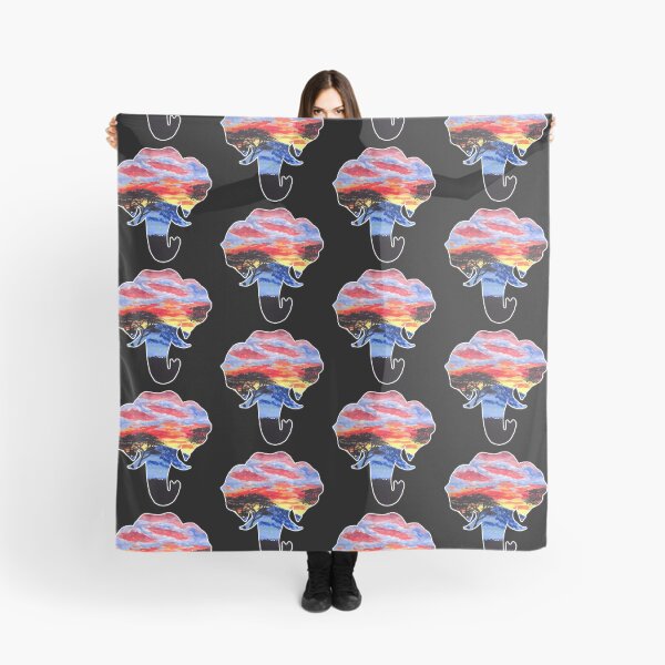 Item preview, African Sunset Landscape Elephant designed and sold by Ivy Lily Art.