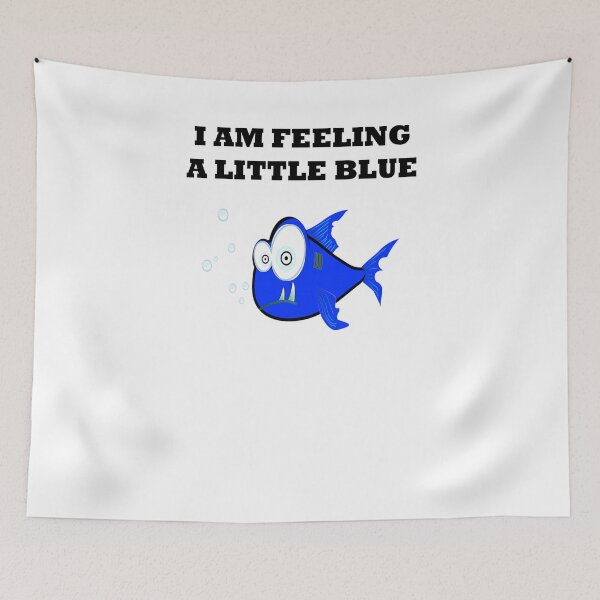 Item preview, Blue fish pun designed and sold by zejose.