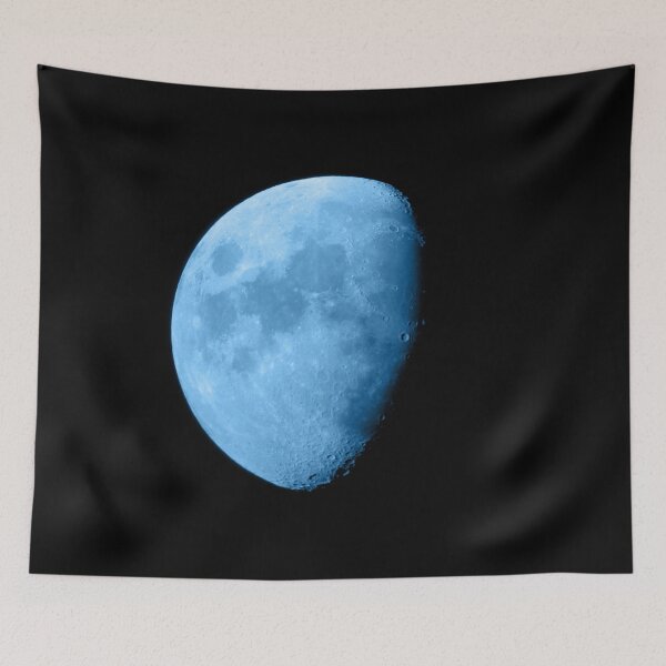 Item preview, 4K Dark Side of the Moon Ice Blue // Picture of the Moon and its Craters with a High Definition Camera  designed and sold by catbyrdcolorado.