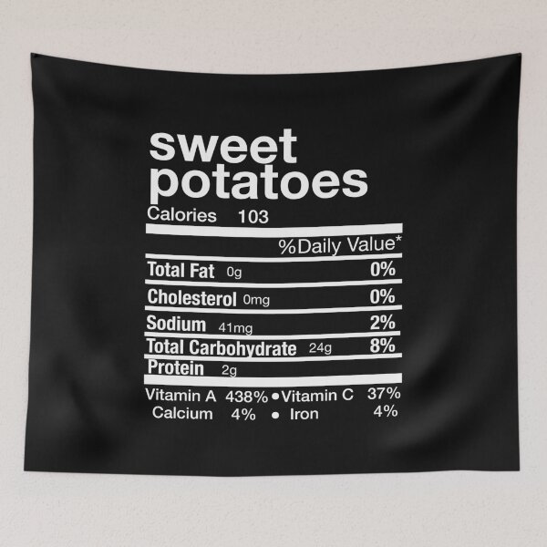 Item preview, Sweet Potatoes Nutrition Facts Label Matching Family Thanksgiving Christmas Holiday designed and sold by Leslie Smith.