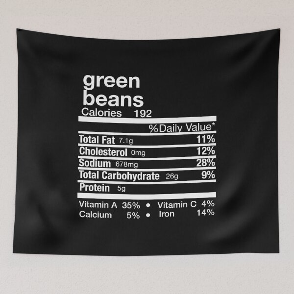 Item preview, Green Beans Nutrition Facts Label Matching Family Thanksgiving Christmas Holiday designed and sold by Leslie Smith.