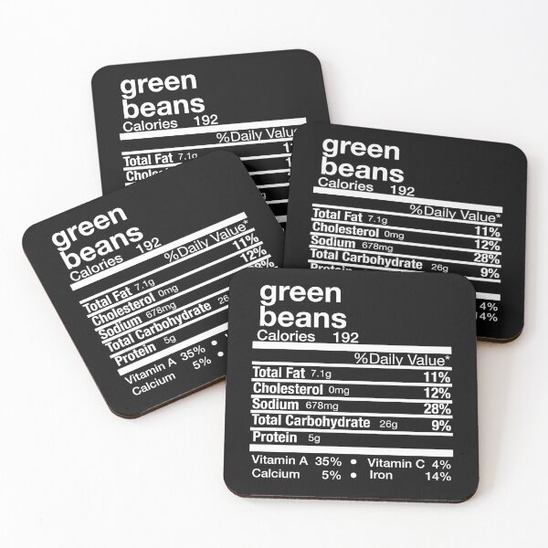 Item preview, Green Beans Nutrition Facts Label Matching Family Thanksgiving Christmas Holiday designed and sold by Leslie Smith.