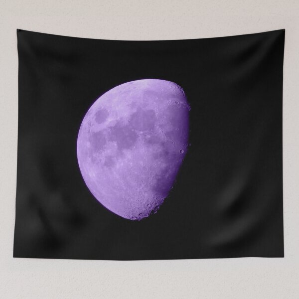 Item preview, 4K Dark Side of the Moon Violet // Picture of the Moon and its Craters with a High Definition Camera  designed and sold by catbyrdcolorado.