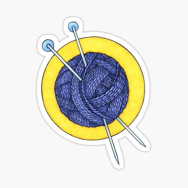"yarn ball " Sticker for Sale by Gwenpai Redbubble