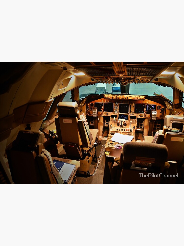 BOEING 747 COCKPIT plane avion Poster Grand format A0 Large Print