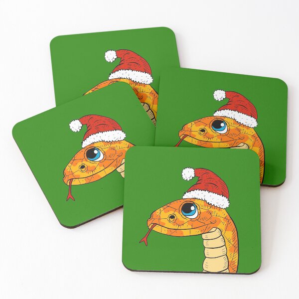 Item preview, Christmas snake. happy pet snake with santa hat. designed and sold by JJadx.