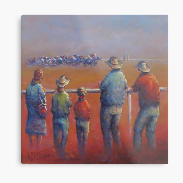 Last Race, Birdsville Metal Print
