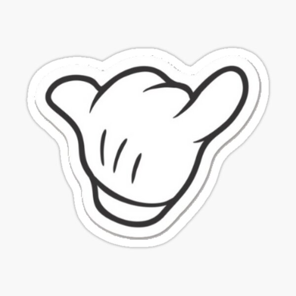 Mickey Hand Stickers | Redbubble