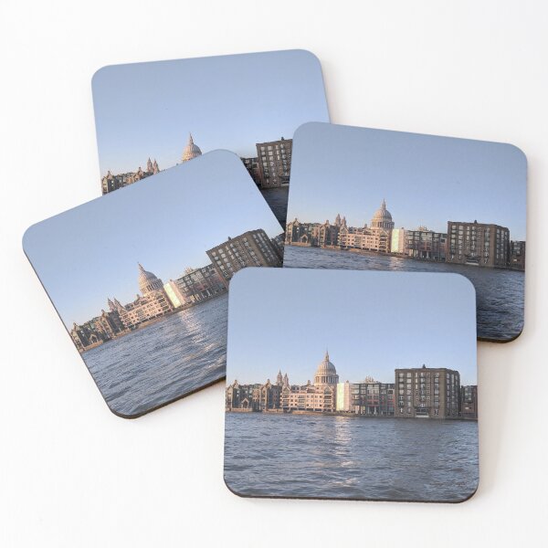 London from the Thames - panorama Coasters (Set of 4)