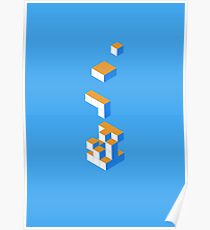 Isometric Tetris Cube Poster