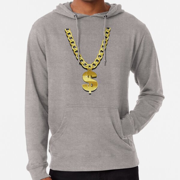 Gold chain shop with hoodie