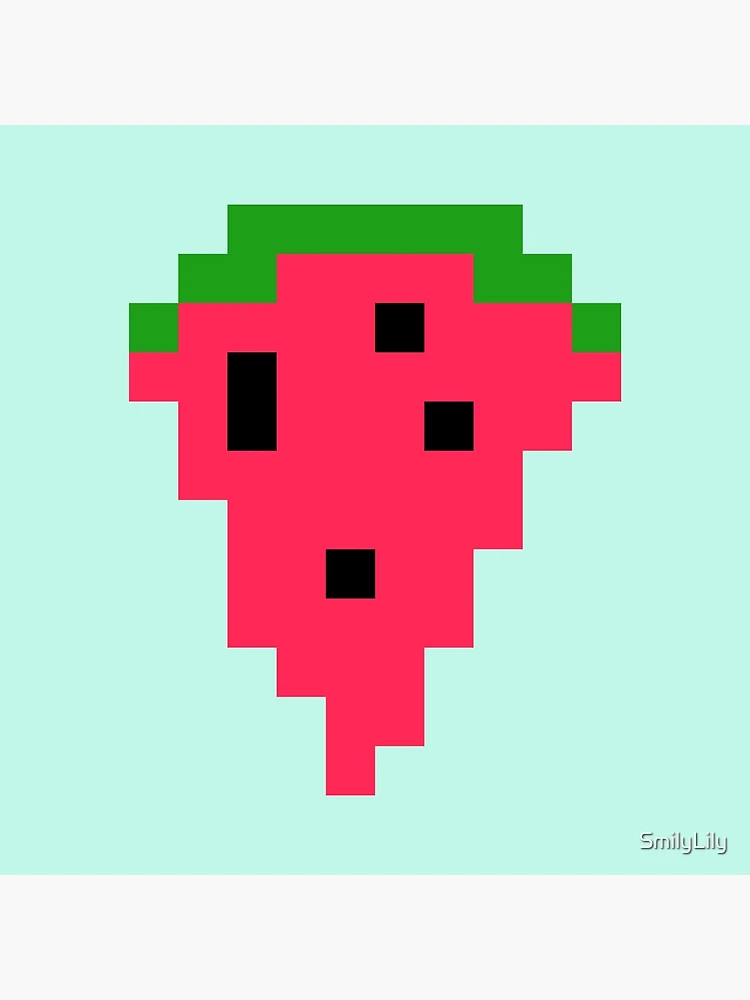 Poster A seamless repeating background of a pixel art watermelon 