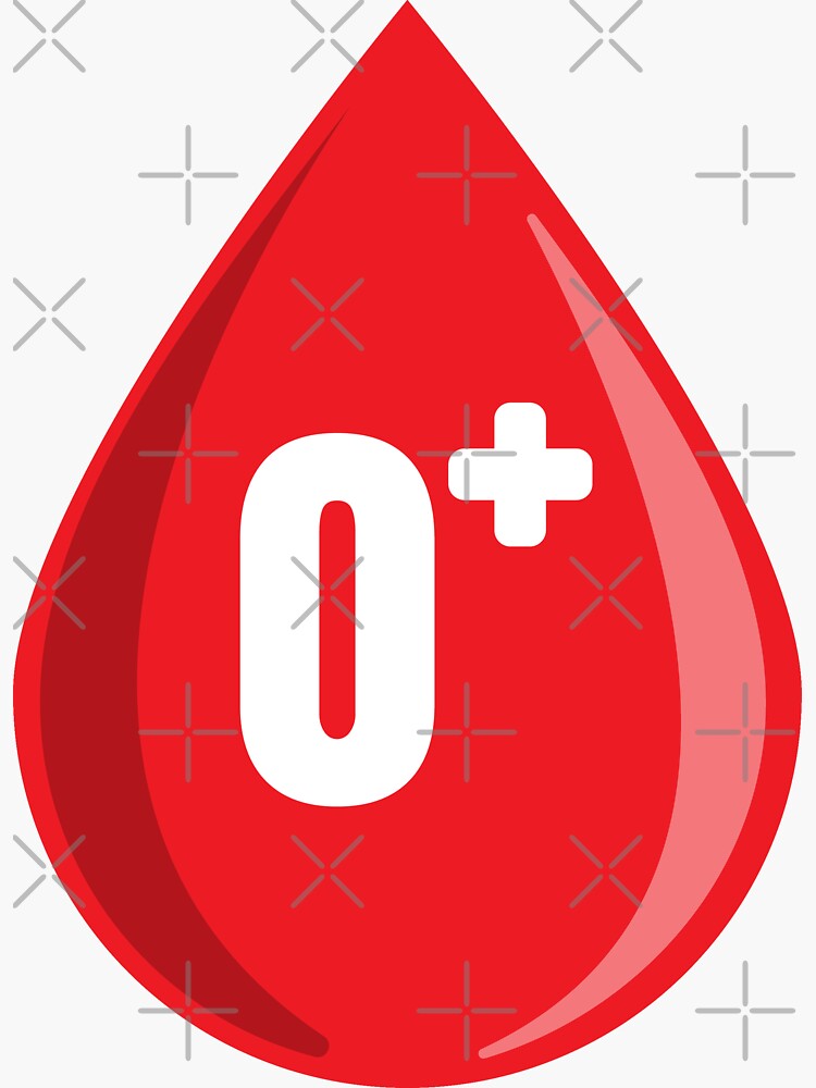 O Positive Blood Type O+ Donor Donate Blood' Sticker | Spreadshirt