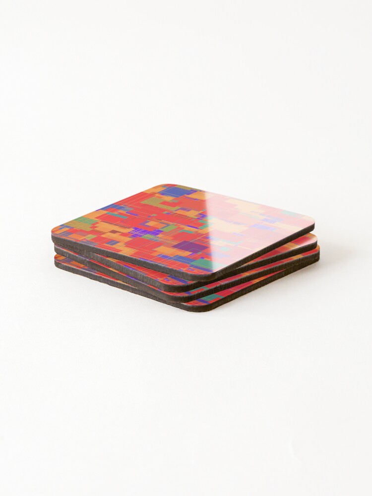Thumbnail 4 of 5, Coasters (Set of 4), Random Shapes Abstract Pattern designed and sold by lyle58.