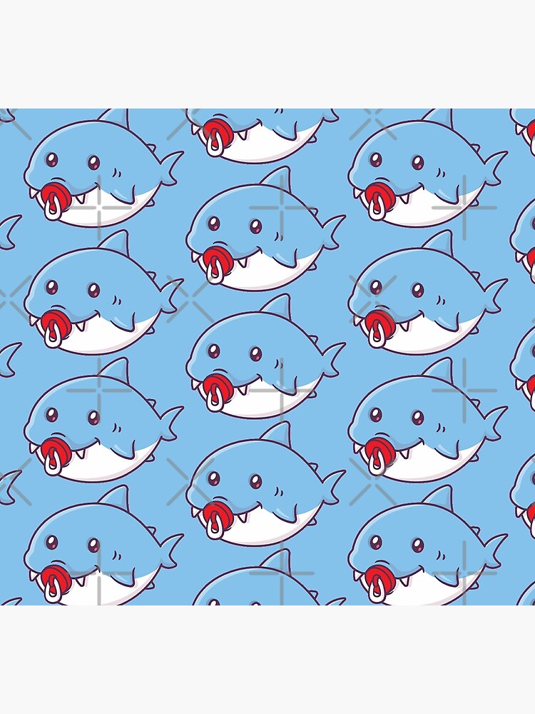 Kawaii Baby Shark Sticker for Sale by Flakey