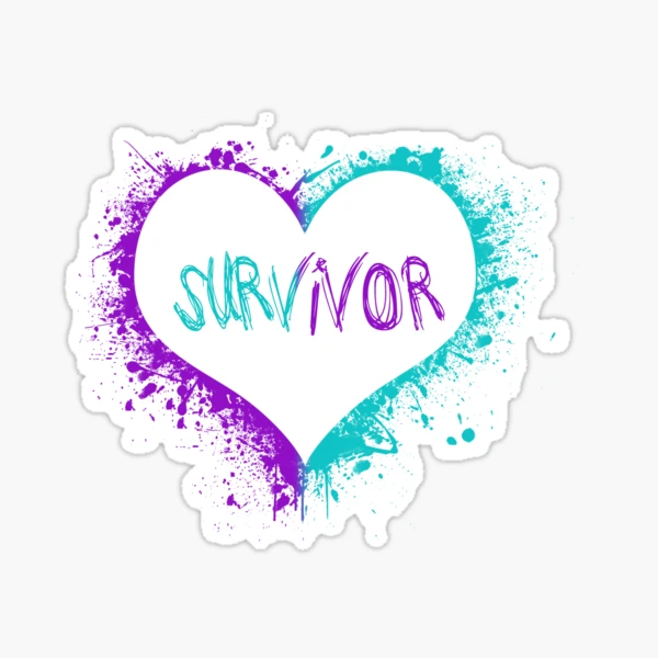 Suicide Awarenss Ribbon Heart I MISS YOU Sticker by theshirtinator