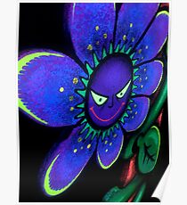 Evil Glowing Flower Poster