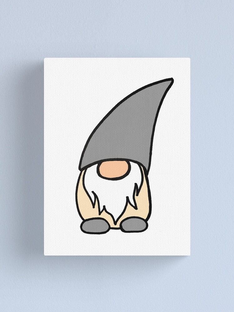 Download Cute Hand Drawn Christmas Gnome Canvas Print By Vickav Redbubble PSD Mockup Templates