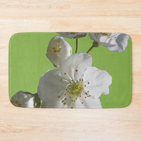 Item preview, cherries in blosssom on greenery designed and sold by AHELENE.
