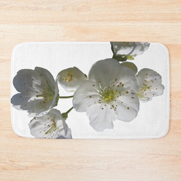 Item preview, cherries in blosssom on white background designed and sold by AHELENE.