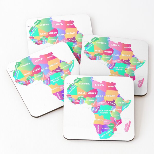 Item preview, Africa Continent map  the borders and the countries names designed and sold by mashmosh.