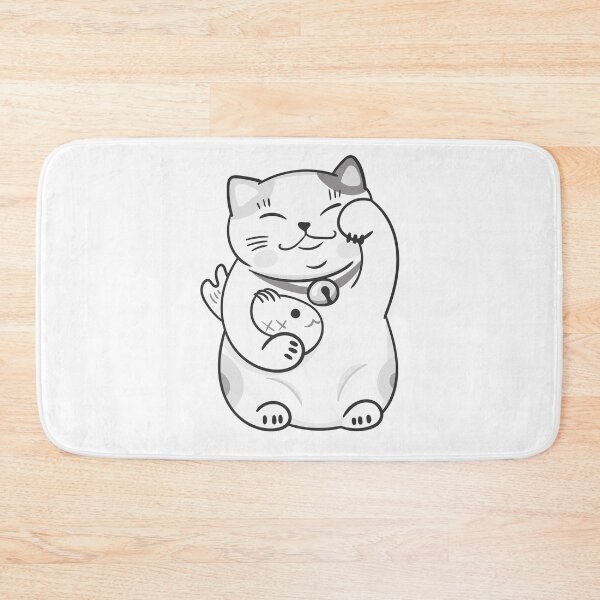 Item preview, Cute cat with fish designed and sold by Jenmag.