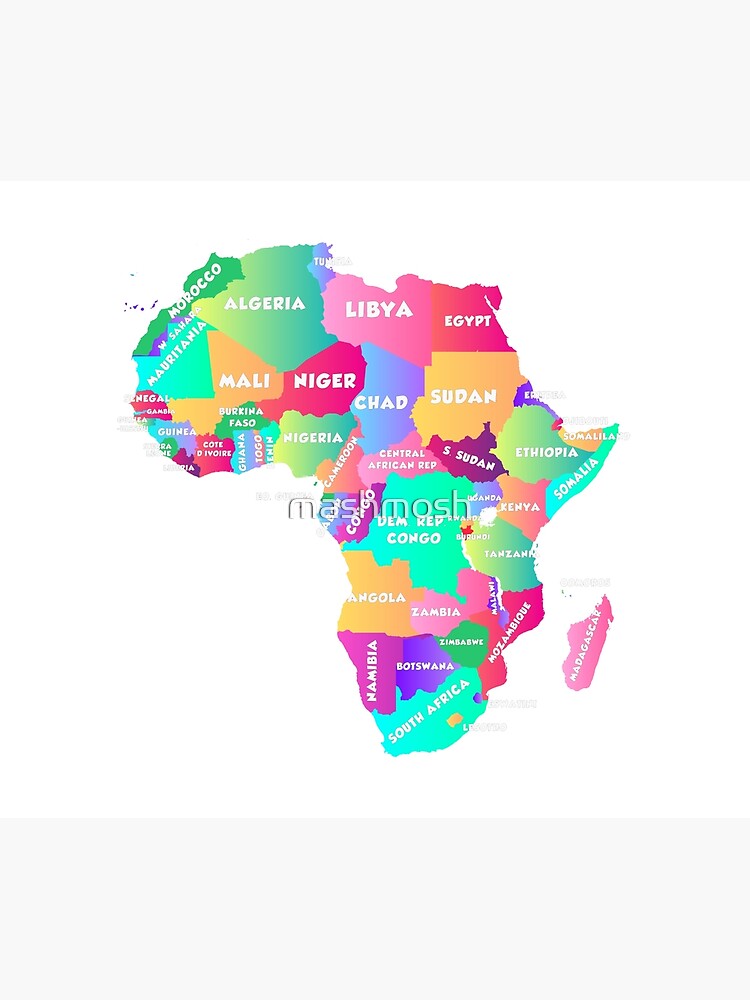 "Africa Continent map the borders and the countries names" Tapestry for Sale by mashmosh  Redbubble