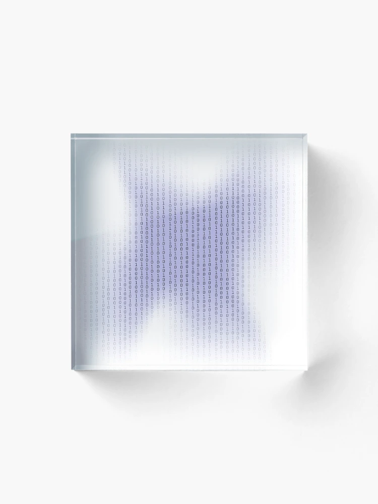 Thumbnail 1 of 5, Acrylic Block, Binary Code Background. Concept Binary Code Numbers. Algorithm Binary, Data Code, Decryption and Encoding. designed and sold by valeo5.