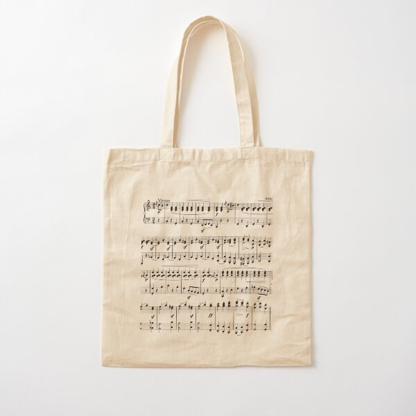 Bang Tidy Clothing Funny Tote Bags Piano Music Note Canvas Shoulder Shopper  Bag