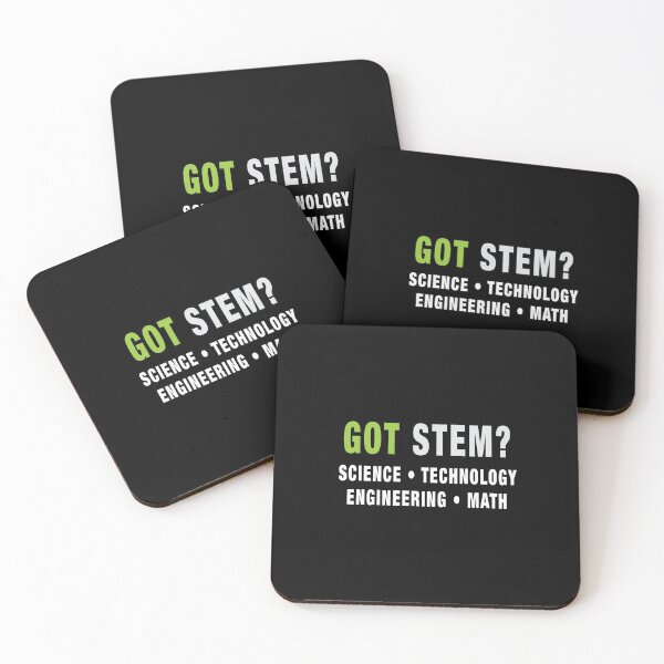 Item preview, 'Got STEM? Science Technology Engineering Math' (Black) designed and sold by The Button Gal.