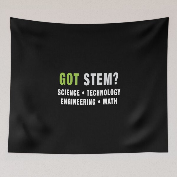 Item preview, 'Got STEM? Science Technology Engineering Math' (Black) designed and sold by The Button Gal.